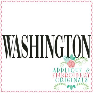 3348 Washington Embroidery Design