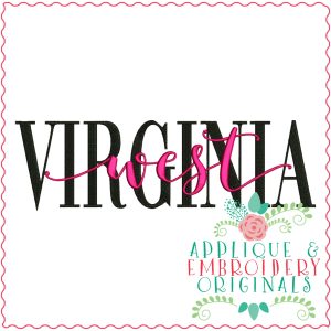 3350 West Virginia Embroidery Design