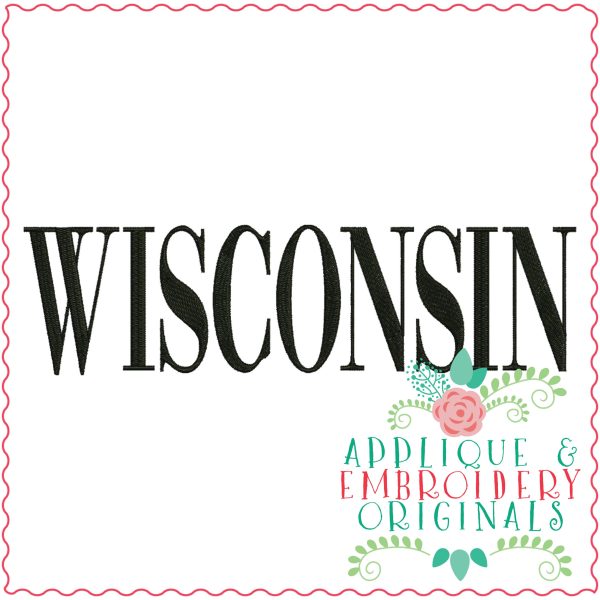 3351 Wisconsin Embroidery Design