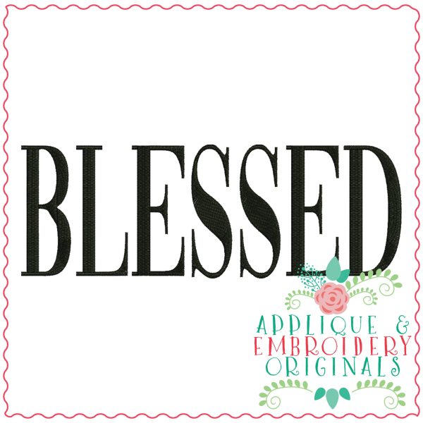 3365 Blessed Embroidery Design - Image 2