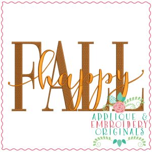 3370 Happy Fall Embroidery Design