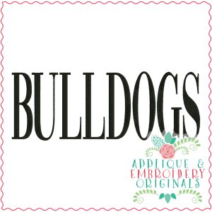 3374 Bulldogs Embroidery Design