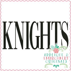 3388 Knights Embroidery Design