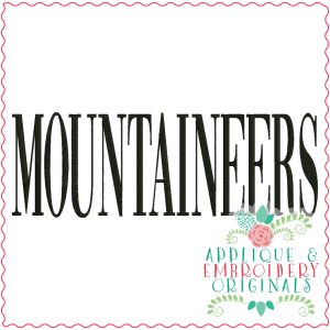 3390 Mountaineers Embroidery Design