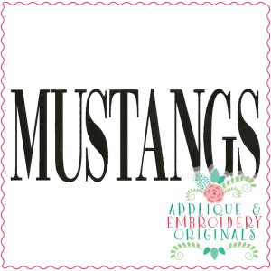 3391 Mustangs Embroidery Design
