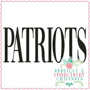 3393 Patriots Embroidery Design
