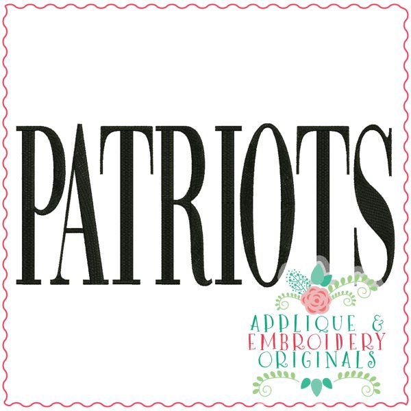 3393 Patriots Embroidery Design