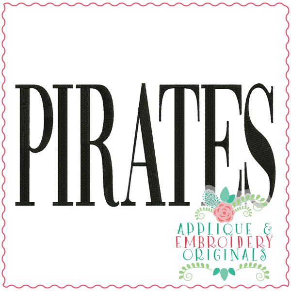 3394 Pirates Embroidery Design