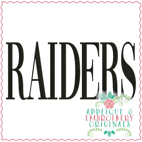 3395 Raiders Embroidery Design