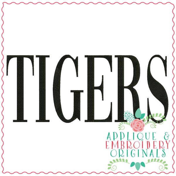 3400 Tiger Embroidery Design