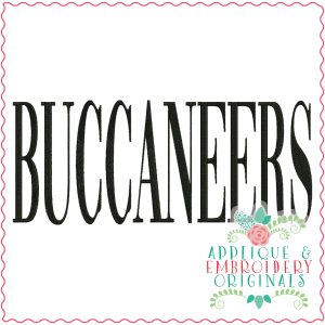 3405 Buccaneers Embroidery Design
