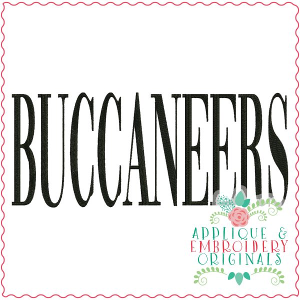 3405 Buccaneers Embroidery Design