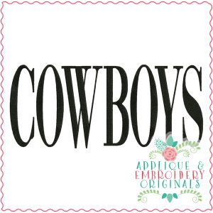 3407 Cowboys Embroidery Design