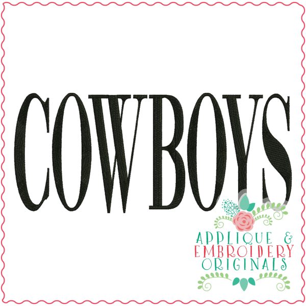 3407 Cowboys Embroidery Design