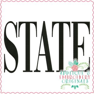 3414 State Embroidery Design