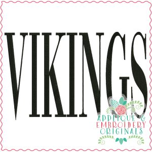 3415 Vikings Embroidery Design