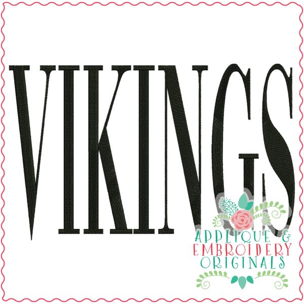3415 Vikings Embroidery Design
