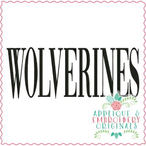 3418 Wolverines Embroidery Design