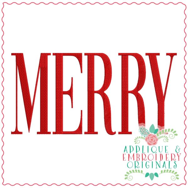 3422 Merry Embroidery Design - Image 2