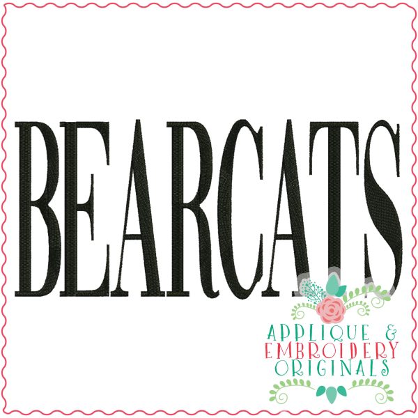3437 Bearcats Embroidery Design