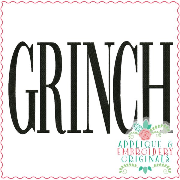 3446 Grinch Embroidery Design