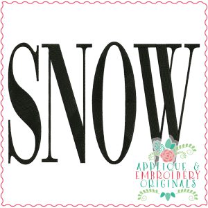 3451 Snow Embroidery Design