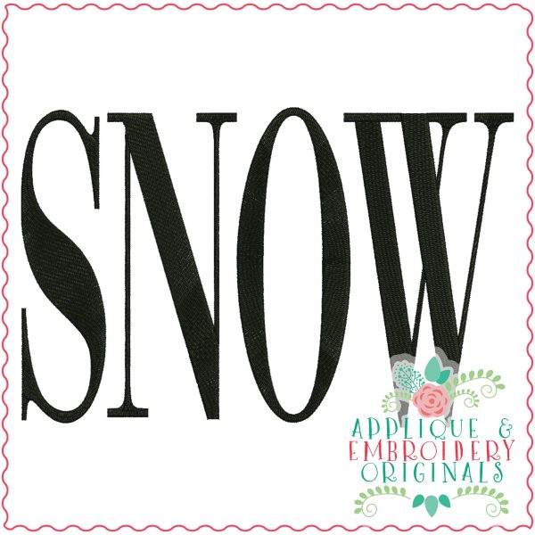 3451 Snow Embroidery Design