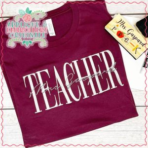 3458 TEACHER Embroidery Design