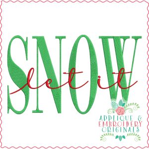 3484 Let it SNOW Embroidery Design