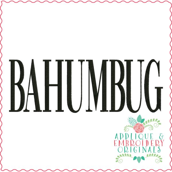 3475 BAHUMBUG Embroidery Design