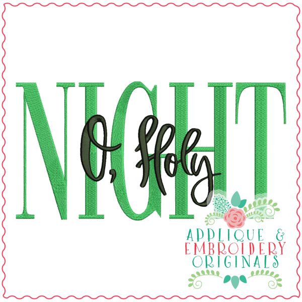 3487 O Holy Night Embroidery Design - Image 4