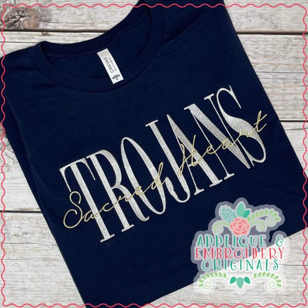 3401 Trojans Embroidery Design