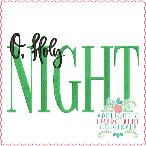 3487 O Holy Night Embroidery Design - Image 3