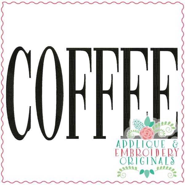 3456 COFFEE Embroidery Design - Image 2