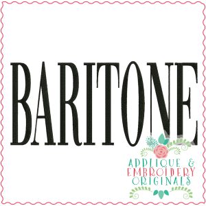 3523 BARITONE Embroidery Design