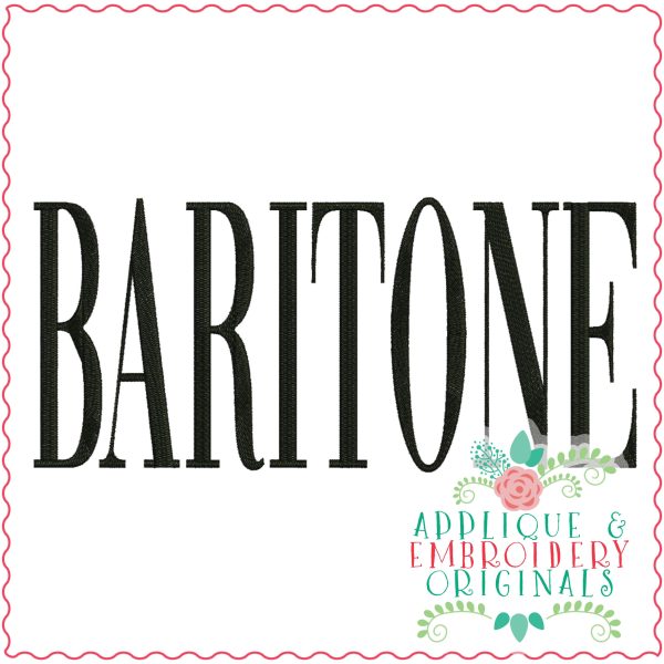 3523 BARITONE Embroidery Design