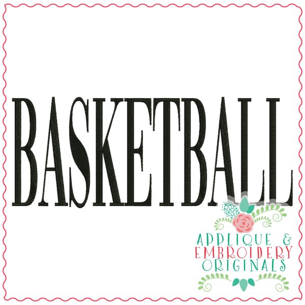 3496 BASKETBALL Embroidery Design
