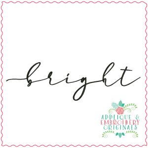 3454 Bright Embroidery Font