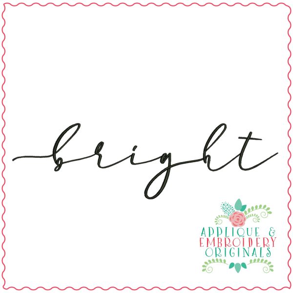 3454 Bright Embroidery Font