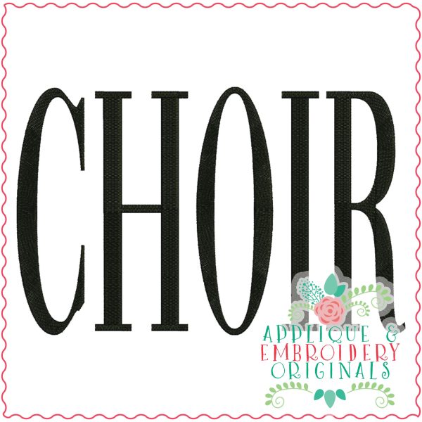 3526 CHOIR Embroidery Design