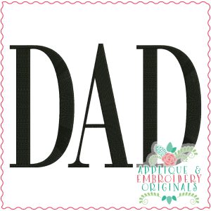 3591 DAD Embroidery Design