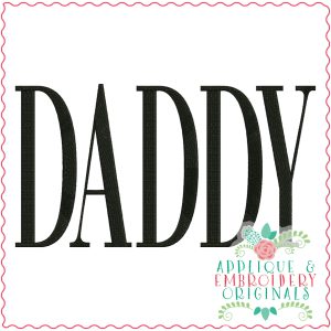 3593 DADDY Embroidery Design