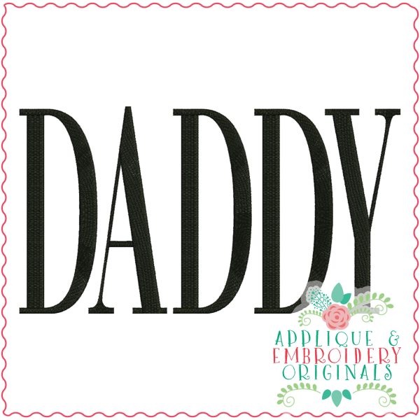 3593 DADDY Embroidery Design