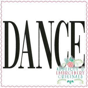 3499 DANCE Embroidery Design