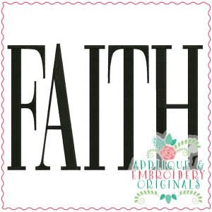 3461 FAITH Embroidery Design