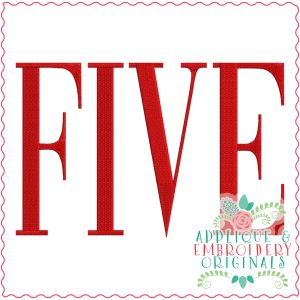3559 FIVE Embroidery Design