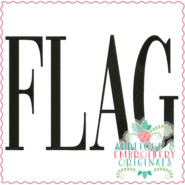 3531 FLAG Embroidery Design