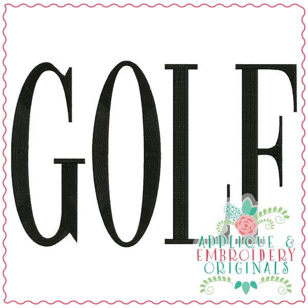 3503 GOLF Embroidery Design