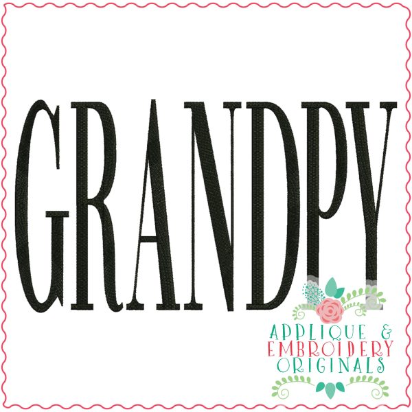 3584 GRANDPY Embroidery Design