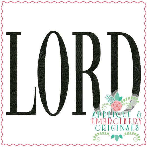 3468 LORD Embroidery Design